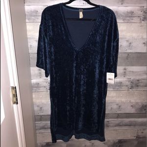 NWT Free People Crushed Velvet Jewel Dress